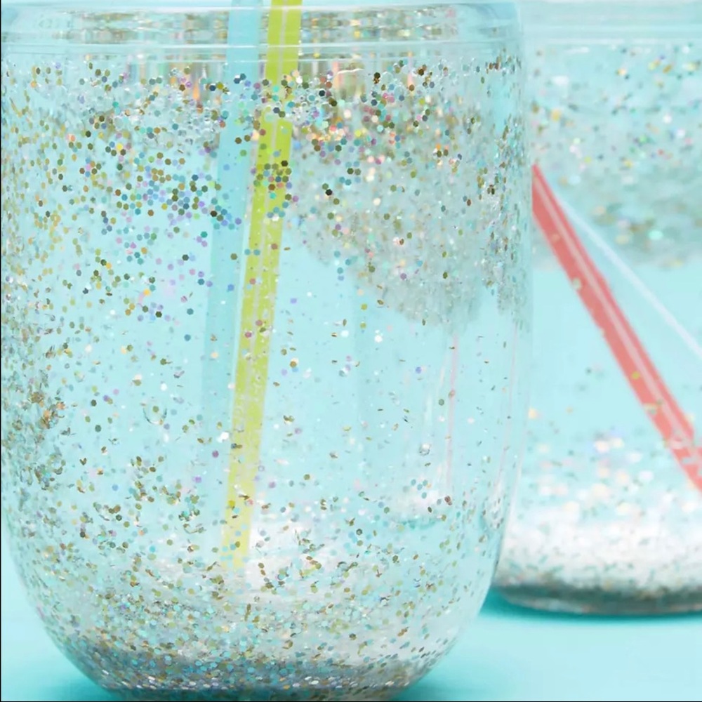 TRADED -  NWT Ban.do Glitter Bomb Cocktail Tumblers, Set of 2 - Picture 5 of 8